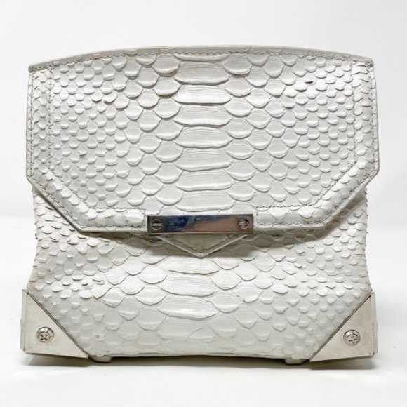 Alexander Wang | Marion Leather Crossbody Bag White Embossed - Picture 4 of 16